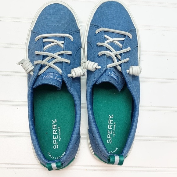 Sperry blue canvas deck shoes 10 - Picture 2 of 7